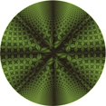thumbnail image 1 of Ahgly Tapis Rond Lavable en Machine Intérieur Transitionnel Vert Forêt Foncé, 3 Pieds Rond, 1 of 7