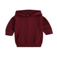 thumbnail image 1 of MesaSe Bébé Filles Hoodies Robe Tenues Solide à Manches Longues Poche Longue Longueur Robe Droite Violet 1-2 Ans, 1 of 6