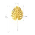 thumbnail image 2 of 10PCS Gold Decoration Imitation Turtle Back Leaf Artificial Plants Palm Leaves Tropical Party Leaves, 2 of 5