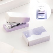 JJV Mini Desktop Stapler Including 400 Standard Staples Small Cute Desktop Stapler Capacity 15 Sheets Gradient Stapler Suitable for Office Use