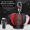 thumbnail image 2 of Leather Car Key Case Fob Cover Chain For Mercedes Ben Z Remote New Brand Sales, 2 of 2