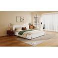 thumbnail image 3 of Noble House Modern minimalist upholstered bed, King size,white, 3 of 10