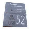 thumbnail image 2 of Premium Leather 52 Week Challenge Book, Cash Envelopes Transparent PP Film Money Saving Planner Book for Couples, Families, 2 of 7