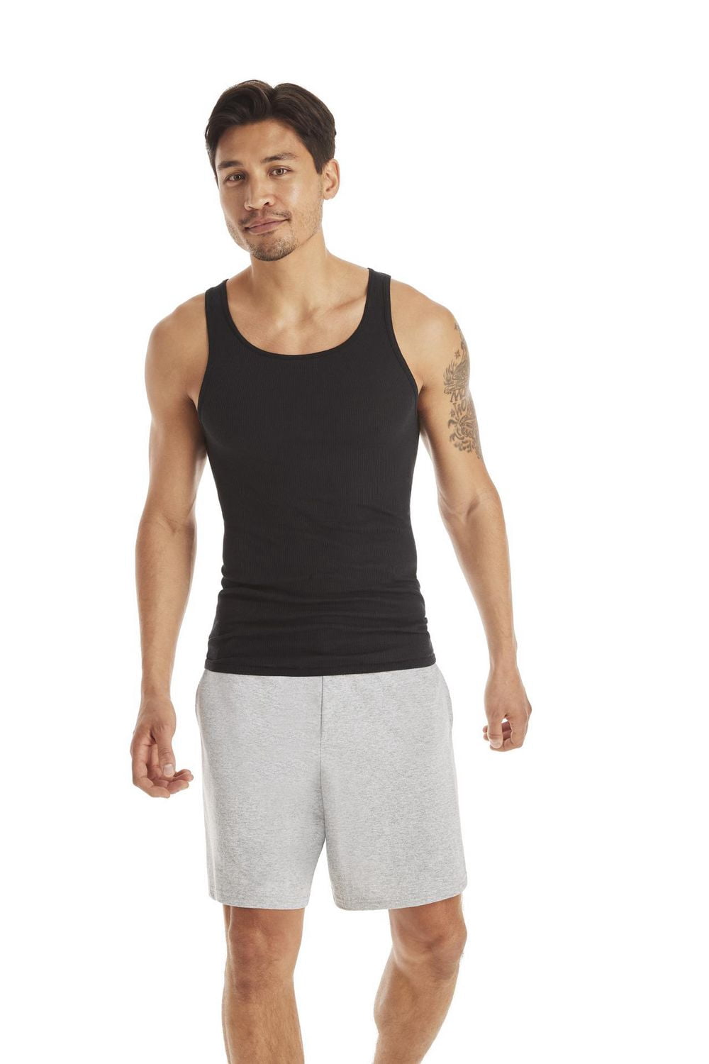 débardeur côtelé Hanes pour hommes, de maillot corps en coton,