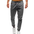 thumbnail image 1 of Innerwin Trousers Drawstring Men Bottoms Sport High Waisted Casual Pants Deep Gray L, 1 of 7