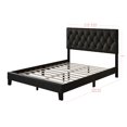 thumbnail image 4 of HMD Daisy Queen Upholstered Platform Bed, PU Black, 4 of 5