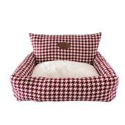EGNMCR Dog Beds, Pet Beds Winter warm home fabric houndstooth pet removable and washable sofa Cat Bed