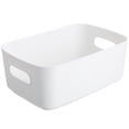 thumbnail image 1 of Storage Basket Solid Color Space-Saving Plastic Tissue Makeup Holder Home Decor, 1 of 10