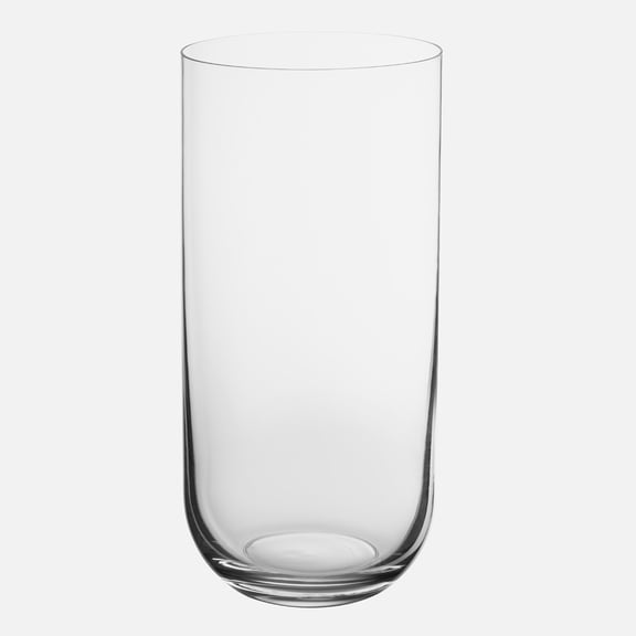 Trudeau Grace Lead-Free Crystalline Highball Glasses 15oz, Set of 4, Made in Europe