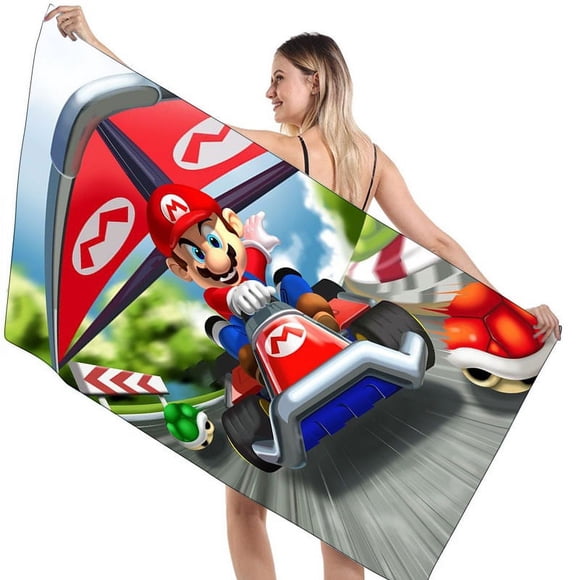Mario Light Beach Towel, Microfiber Sand Free Quick Drying Towel For Swimming Travel Camping Beach Vacation-SHUNJING