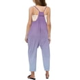 thumbnail image 3 of MIASHUI Combinaison pour Filles, Col en V, Sans Manches, Décontractée, Pantalon Long, Violet, 9-10 Ans, 3 of 5