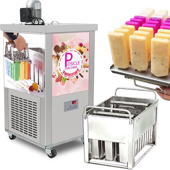 Kolice Commercial Popsicle Machine,Ice Pops Machine, Popsicle Ice Cream Machine -Single Mold, 30 pcs/Mold, 110ML/Stick