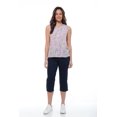 thumbnail image 2 of JAX Women's Printed Sleeveless Textured Top, 2 of 6