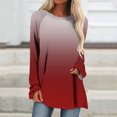 thumbnail image 2 of AherBiu Womens Tops 2024 Long Sleeve Casual Shirts Flowy Gradient Color Loose Fitting Fall Tops Tunics, 2 of 5
