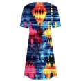 thumbnail image 5 of Ovzne Robes pour Femmes Robe de Plage Mode pour Femmes Robe à Col Rond à Manches Courtes Imprimée Robe Chandail Robe de Vacances à Manches Courtes Liquidation, 5 of 5