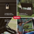 thumbnail image 3 of Keter Borneo 110 Gallon Rattan Wicker Resin Patio Deck Storage Box Bench, Brown, 3 of 11
