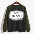 thumbnail image 4 of 50 % de Rabais Liquidation Chandail en Molleton Surdimensionné pour Femmes 2023 T-shirt Imprimé Manches Longues Blouse Col Rond Hauts Décontractés Chandail en Molleton, 4 of 5