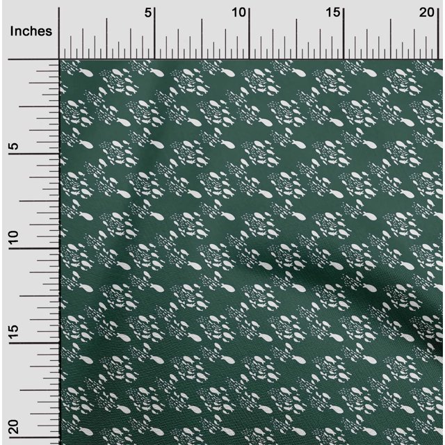 oneOone Polyester Lycra Teal Green Fabric Fish Ocean Sewing Craft Projects Fabric Prints By Yard 56 Inch Wide
