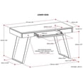 thumbnail image 5 of Allora Solid Acacia Wood Desk in Distressed Charcoal Brown, 5 of 5