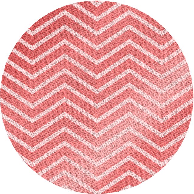 Ahgly Tapis Rond Lavable en Machine Intérieur Transitionnel Rose Pastel, 6 Pieds Rond