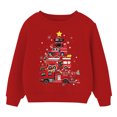 thumbnail image 3 of AJIWYH Chandails en Molleton pour Filles, Chandails en Molleton de Noël Automne et Hiver à Col Rond Imprimé Lettres Manches Longues pour Filles Rouge, 9-10 Ans, 3 of 4