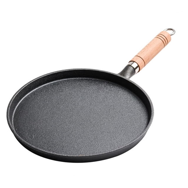 26Cm Thickened Cast Iron Non-Stick Frying Pan Cake Pancake Crepe Maker Flat Pan