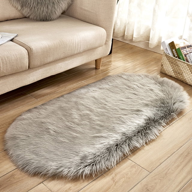 Agiferg Super Soft Faux Sheepskin Area Rugs For Bedroom Floor Shaggy Plush Carpet Faux Rug Bedside Rugs