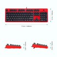 thumbnail image 2 of Intexca KM-G18 Clavier de Jeu Mécanique RVB, 104 Touches, Interrupteurs Rouges pour PC et Mac, 2 of 5