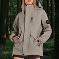 thumbnail image 2 of ManxiVoo Veste Élégante pour Femme Résistante à l'Eau Respirante Coupe-Vent de Printemps pour Usage Quotidien Mode de Rue Taille TTG Kaki, 2 of 6