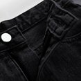 thumbnail image 3 of AherBiu Plus Size Jean Shorts for Women Frayed High Waisted Ripped Jeans Tassels A-Line Denim Shorts, 3 of 6