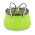 thumbnail image 2 of S SERENABLE Collapsible Folding Silicone Cooking Pot Gas Stove Cooker Kitchen Camping Green, 2 of 9