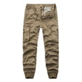 thumbnail image 2 of RXIRUCGD Salopette Délavée à Multiples Poches pour Homme, Pantalon Décontracté d'Extérieur, Kaki, Taille : 2TG, 2 of 3