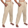 thumbnail image 2 of FAIWAD Womens Cinch Bottom Sweatpants 2PC High Waisted Drawstring Fleece Baggy Jogger Workout Trousers, 2 of 7
