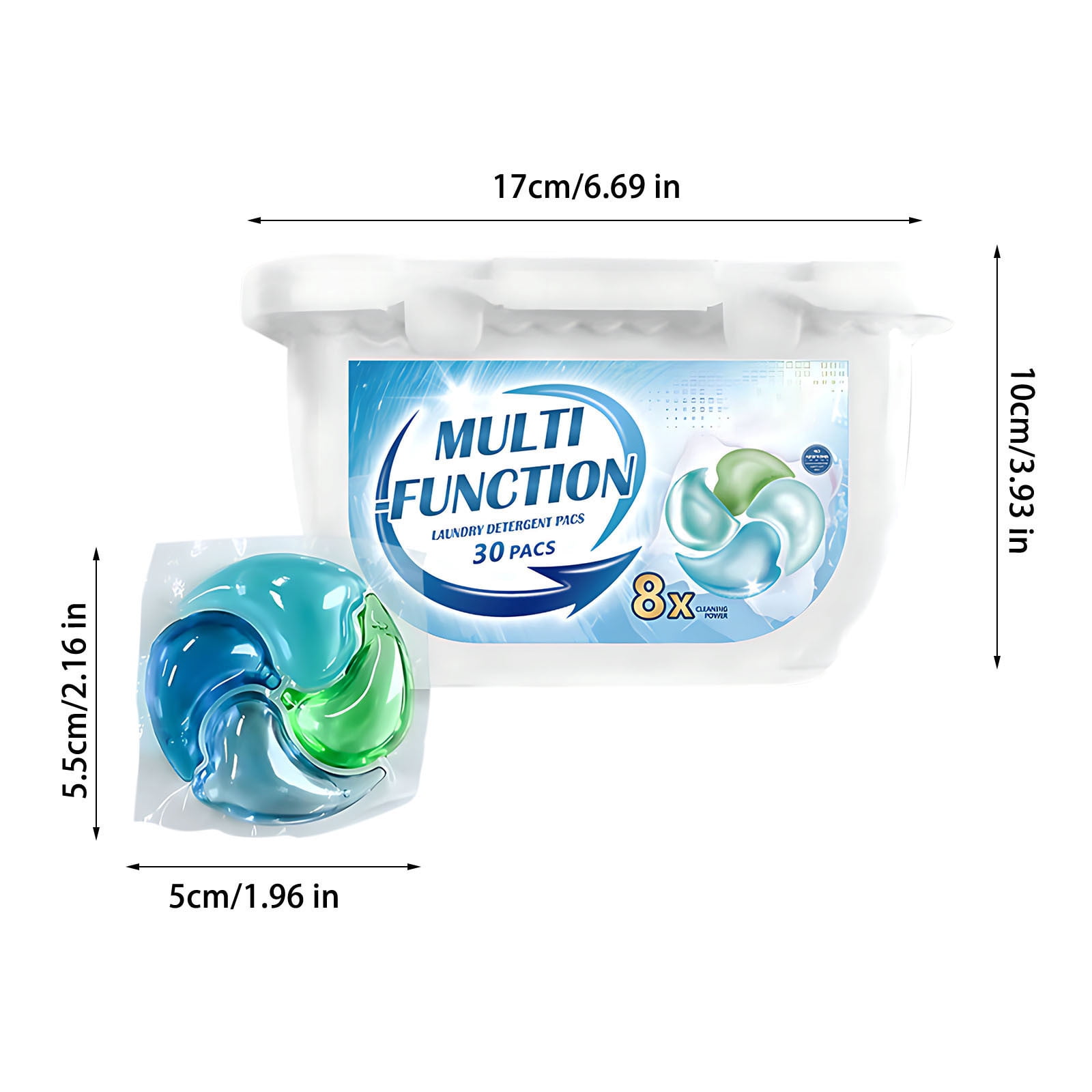 Herunwer 4-in-1 Concentrated Laundry Detergent Beads, Stain Removal and Fabric Softening Pods