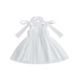 thumbnail image 1 of Robe Sans Manches pour Filles, Bretelles à Nouer, Robe Cami en Tulle Superposée, Vêtements d'Été Décontractés, Robe de Princesse, 1 of 8