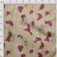 thumbnail image 4 of oneOone Viscose Jersey Light Brown Fabric Abstracts Craft Projects Decor Fabric Printed By The Yard 60 Inch Wide, 4 of 5