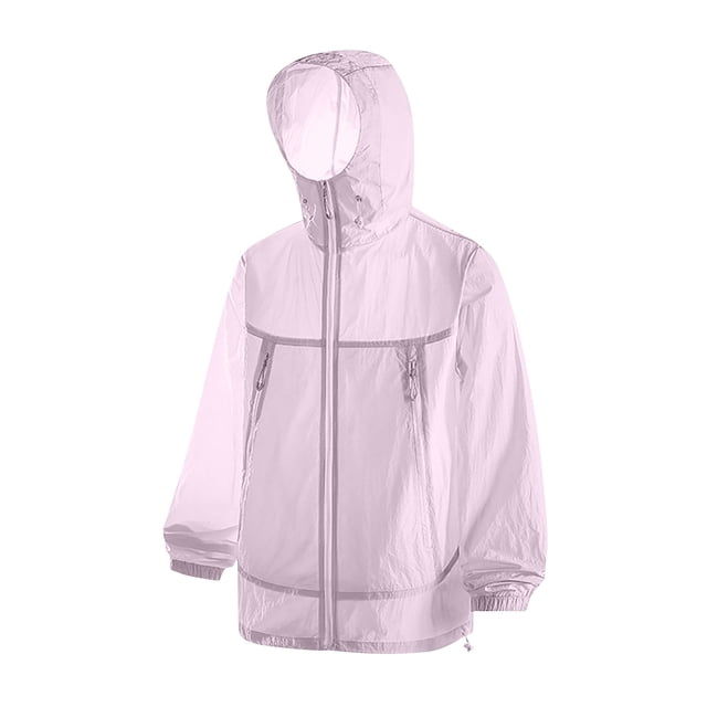 biudgviw Manteaux Coupe-Vent pour Femmes Imperméables Légers Manteau de Pluie de Course Hauts Protection UV à Capuche Vêtements d'Extérieur pour la Randonnée en Plein Air