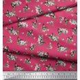 thumbnail image 3 of Soimoi Viscose Chiffon Fabric Leaves,Flower & Humming Bird Print Fabric by Yard 42 Inch Wide, 3 of 3