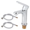 thumbnail image 2 of Robinet de Lavabo de Cuisine en Acier Inoxydable G1/2 Robinet d'Eau Froide et Chaude pour Salle de Bain, 2 of 7
