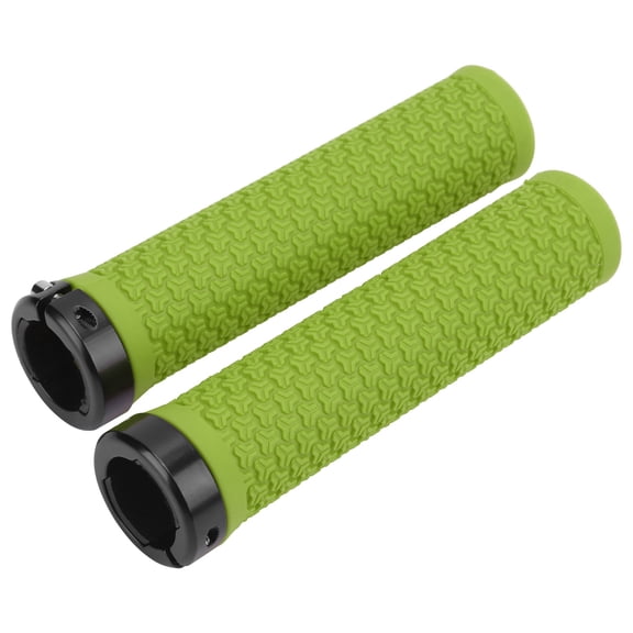 Mountain Bike Grips Bike Handle Grips Bicycle Handlebar Grip Aluminum Alloy Rubber Shock Absorbing Bicycle Anti Slip Grips with Aviation Grade LockRing