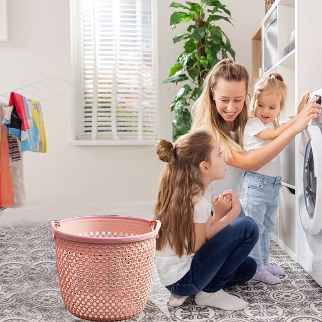 TIMIFIS Bathroom Laundry Basket Portable Dirty Clothes Basket Dirty Clothes Storage Basket Large Clothes Rack Laundry Basket Bathroom Hollow Dirty Clothes Basket Closet Organizer