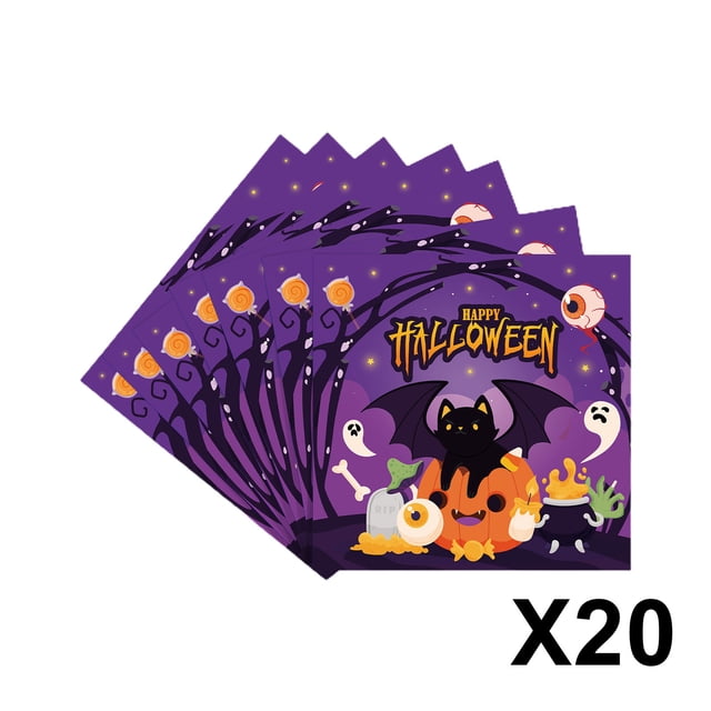 TopLLC Halloween Party Tableware Set Disposable Scary Party Tablecloth Halloween Theme Party disposable tableware