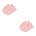 thumbnail image 2 of QualitChoice Design Simple Couleur Unie Faux Col Mode Formelle Chiffon Faux Demi-Chemise Décoratif Détachable Col Rabattu Vêtements Décor Rose Rond 2 Pcs, 2 of 6