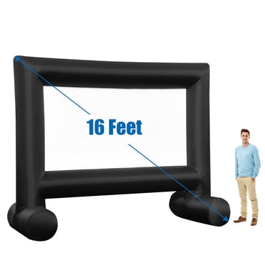 Costway Projecteur de Film Gonflable de 16 Pieds Écran de Projection Extérieur Cinéma Maison avec Souffleur
