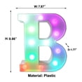 thumbnail image 3 of Colorful Light Up Letters Led Letter Lights with Remote 18 Colors Letters with Lights for Wedding Birthday Party Lamp Christmas Home Bar Decoration - Diamond Design Battery Powered, 3 of 7