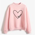 thumbnail image 4 of Meichang Sweat-Shirt pour Femmes Chemise de la Saint-Valentin Sweat-Shirt Graphique Cœur Mignon Pull Col Rond Manches Longues Sweat-Shirts de Vacances Saint-Valentin, 4 of 4
