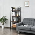 thumbnail image 2 of Gymax 4-Tier Ladder Shelf Ladder Bookcase Bookshelf Display Rack Plant Stand Wood, 2 of 8