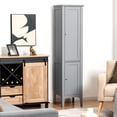 thumbnail image 2 of Costway Freestanding Bathroom Storage Cabinet Linen Tower Kitchen Living Room Grey, 2 of 10