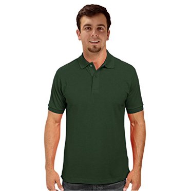 Peach Couture Polo Classique à Manches Courtes pour Hommes Vert Grand