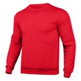 thumbnail image 1 of Ediodpoh Chandail pour Homme Ajusté Automne Décontracté Uni Col Rond Haut Couleur Col Rond Long Manteau Automne Poche Manches Longues Blouse pour Homme Chandail Ras du Cou Rouge P, 1 of 3